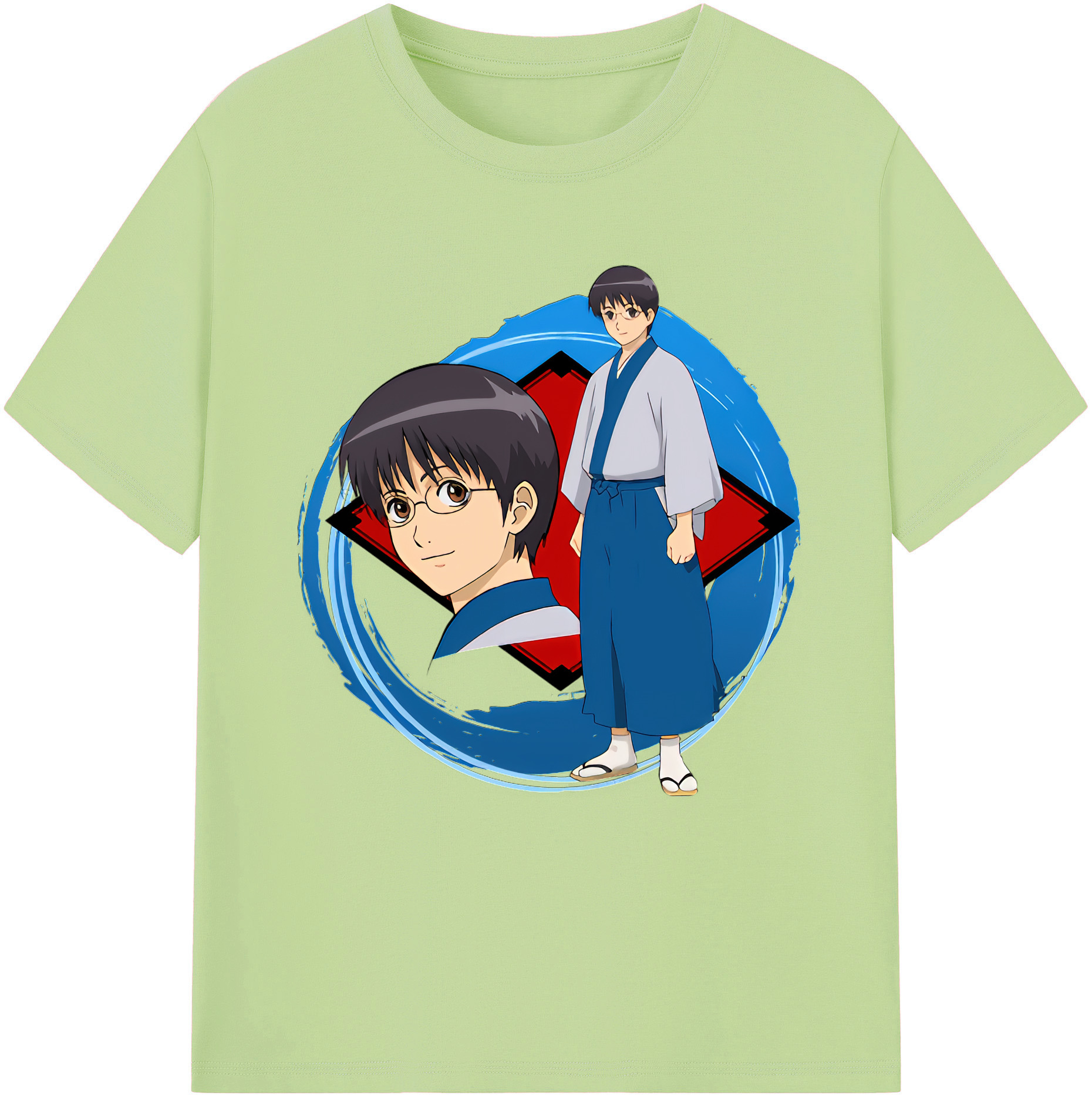 （画像用） ぎんたま 坂田銀時（さかたぎんとき） 神楽 志村新八（しむら しんぱち） GINTAMA Sakata Gintoki Kagura Shimura Shinpachi 綿100％半袖Tシャツ（フロントプリント）